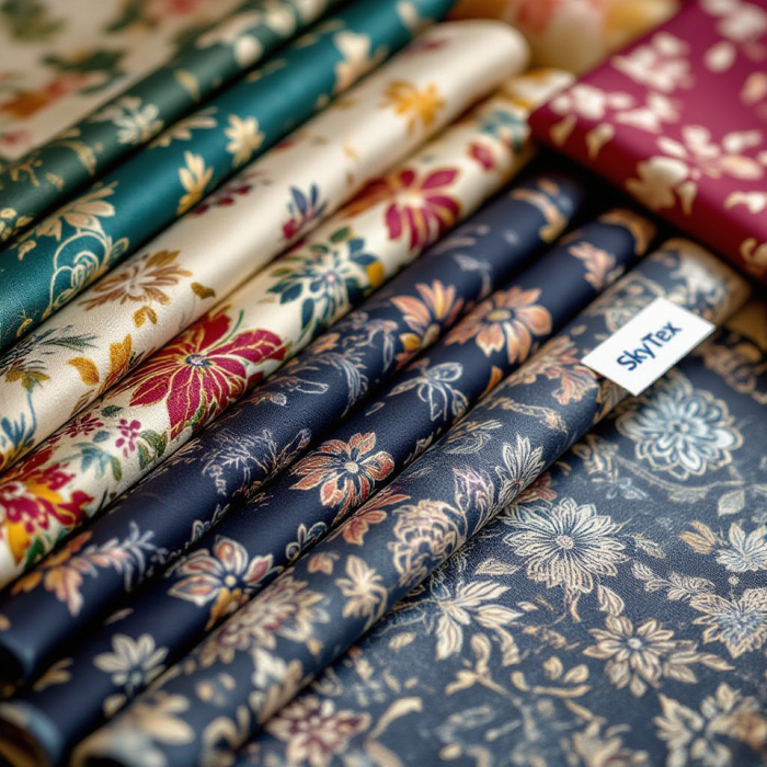 پارچه فلامنت چاپی طرح گلدار G02 - تصویر 1